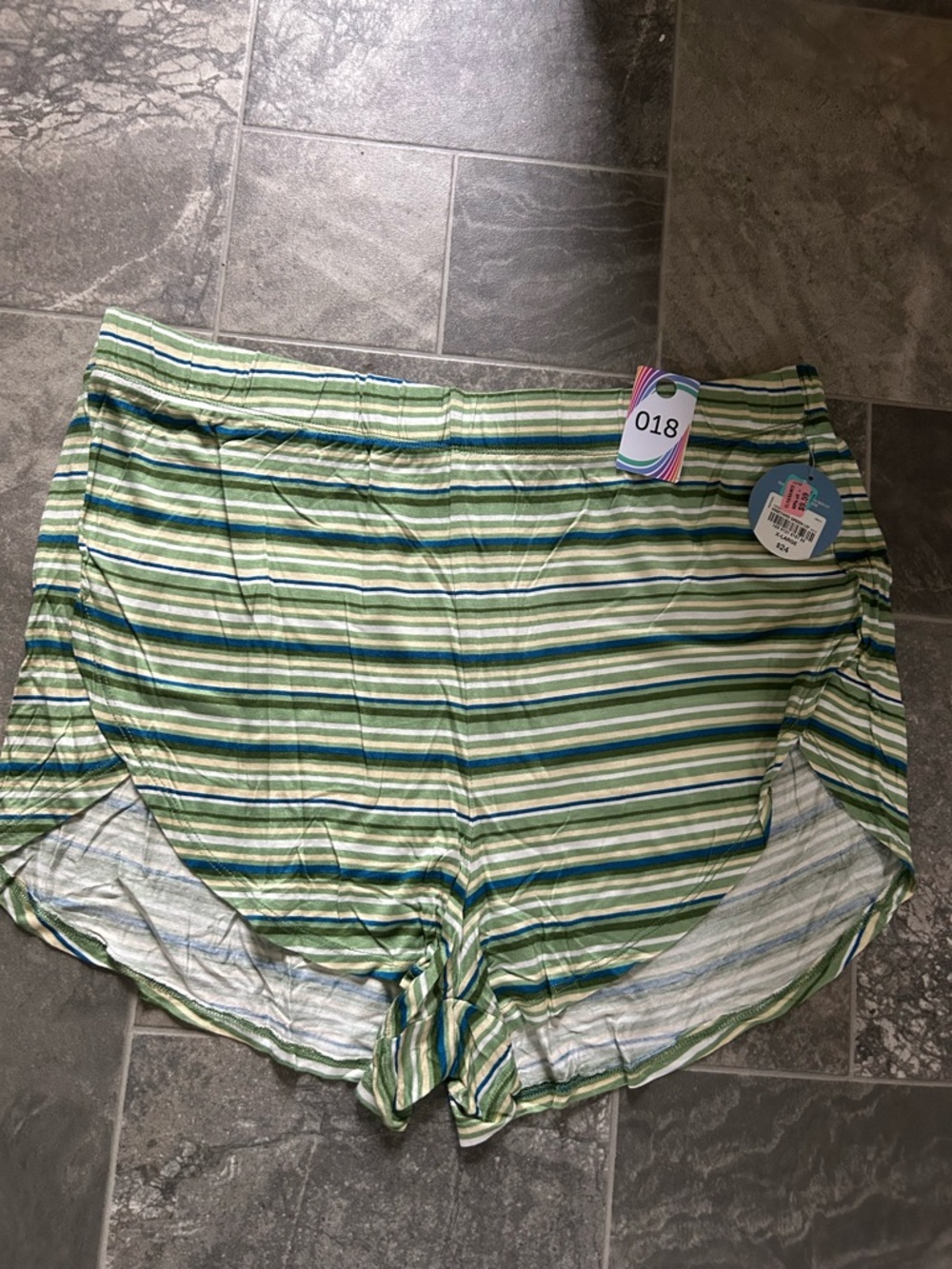 Striped Green Women’s Shorts